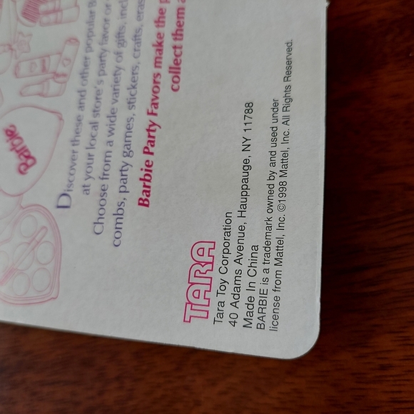 Barbie Vintage Party Favors Mini Figurines Mattel 1998 NOS Unopened - Picture 8 of 8